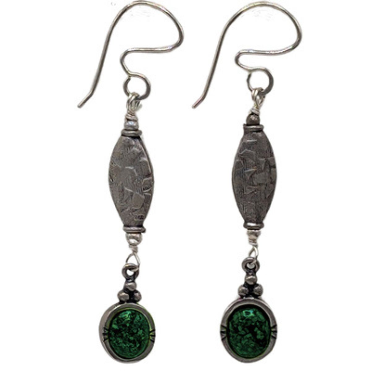 JANET SEWARD - GREEN TURQUOISE BEADS FROM BALI - SILVER & BEADS