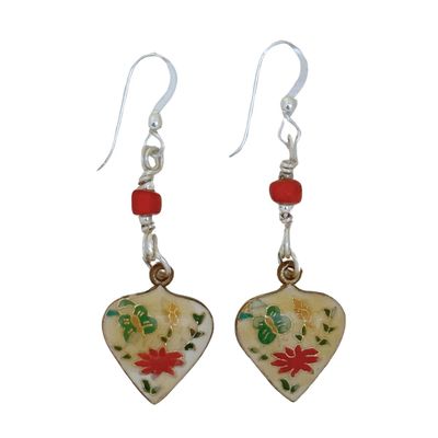 JANET SEWARD - ANTIQUE INDIA BEAD EARRINGS - MIXED MEDIA