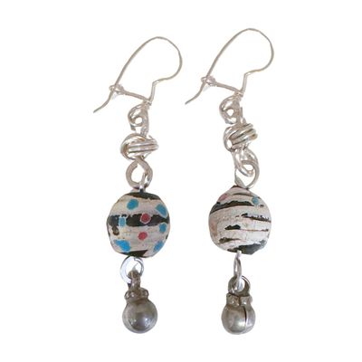 JANET SEWARD - ANTIQUE BUTTERFLY CHARM EARRINGS - MIXED MEDIA