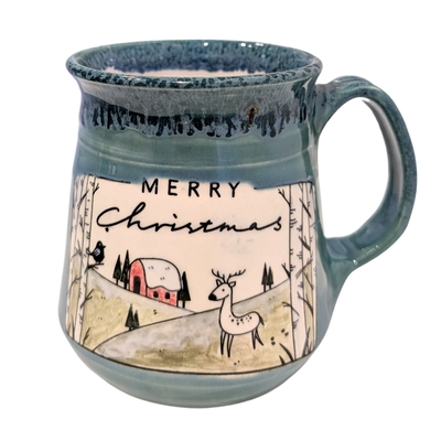 MAGIE SMITH-FLEISHER - REINDEER CHIRSTMAS MUG - CERAMIC
