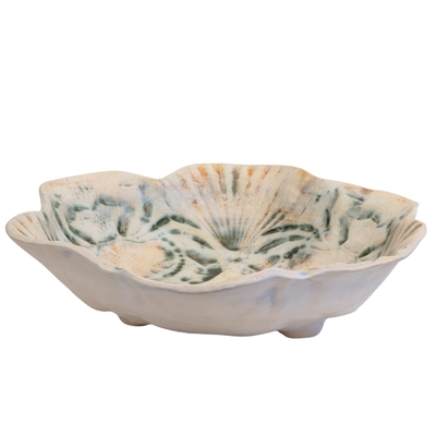 MAGIE SMITH-FLEISHER - CRAB IMPRINTED BOWL - CERAMIC - 12 X 3 X 12