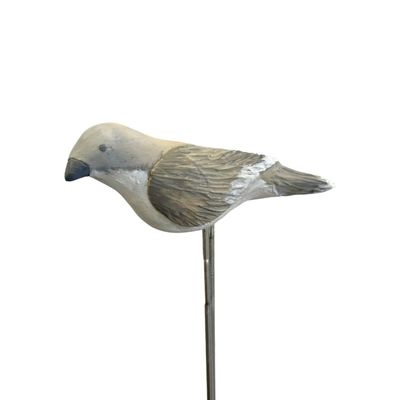 MAGIE SMITH-FLEISHER - GREY/ WHITE CHICKADEE STAND - CERAMIC