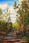 JOHN SAWYER - SHADOWS ON THE TRAIL - OIL ON CANVAS - 24 X 36