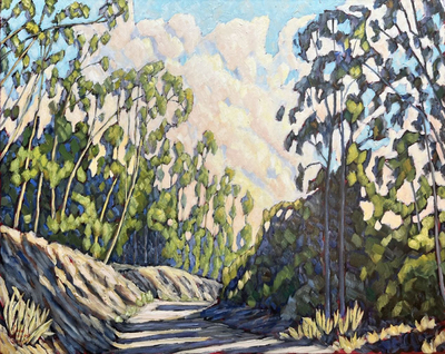 JOHN SAWYER - GOLDEN PATH - OIL ON CANVAS - 30 X 24