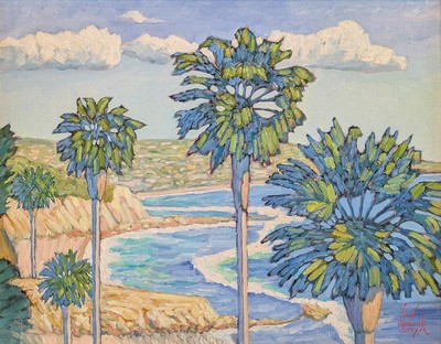 JOHN SAWYER - DOWN BY THE SEA - OIL ON CANVAS - 20 X 24
