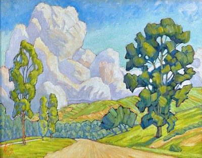 JOHN SAWYER - BRIGHT SUMMER MORNING - OIL ON CANVAS - 30 X 24
