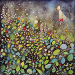 KRISTINA SWARNER - SPRING GARDEN - MIXED MEDIA - 8 X 8