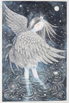 KRISTINA SWARNER - SWAN LAKE - MIXED MEDIA - 11.5 X 18