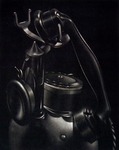 LAURENT SCHKOLNYK - TELEPHONE - MEZZOTINT - 9.25 X 11.5