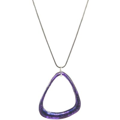 SHELLEY NORDMAN - MEDIUM BLUE AND PURPLE MULTICHROME NECKLACE - MIXED MEDIA