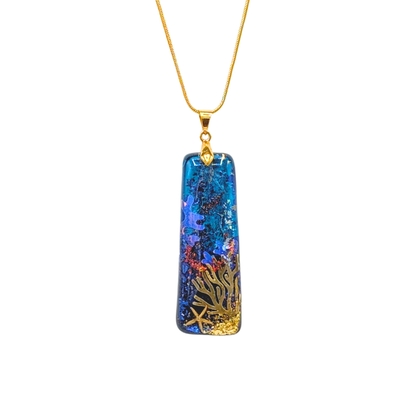 SHELLEY NORDMAN - OCEANIC MULTICHROME RECT NECKLACE - MIXED MEDIA