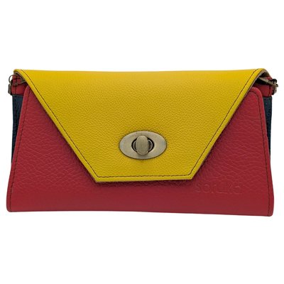 SORUKA - SECRET CLUTCH  WALLET W/ CHAIN STRAP - LEATHER - 8.25 X 4.75