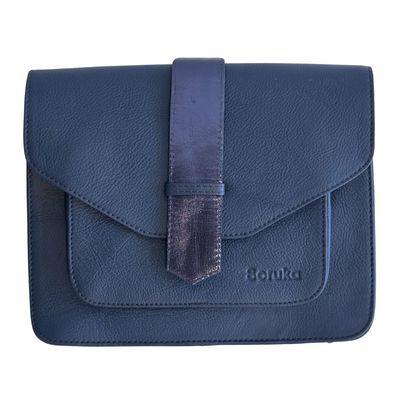 SORUKA - DARK BLUE LAYLA WITH GLITTER STRAP - LEATHER