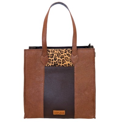 SORUKA - GISELLE SHOULDER BAG BROWN - LEATHER