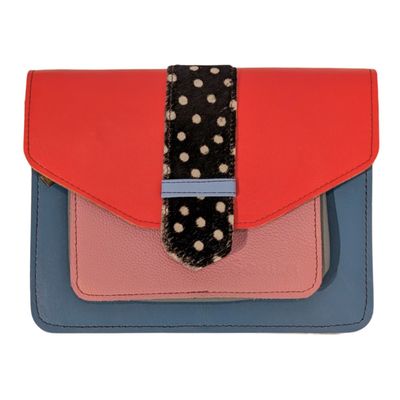 SORUKA - PINK, BLUE, SALMON GRACE HANDBAG - LEATHER