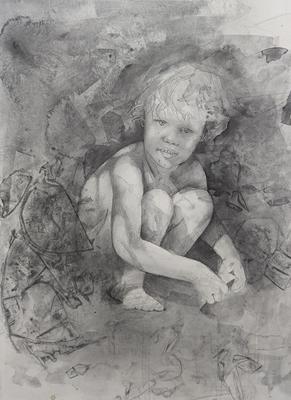RYAN SCHROEDER - CHILDHOOD - GRAPHITE - 9 x 13F