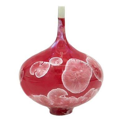 TANNER SAWITZ - CHERRY BLOSSOM BOTTLE - CERAMIC - 3 X 4 X 3