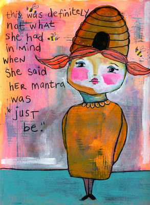 WENDY SHRAGG - JUST BE - MIXED MEDIA - 9 X 12