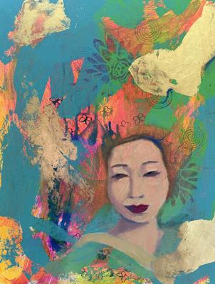 VERINDA MUDAN - DAO TA - MIXED MEDIA - 11 X 14