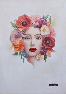 PENNY SCHROEDER - GENERATE - WATERCOLOR & OIL - 14 x 20