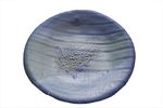 KARL TANI - SMALL ROUND BLUE PLATE - CERAMIC - 8.75 X 8.75 X 1