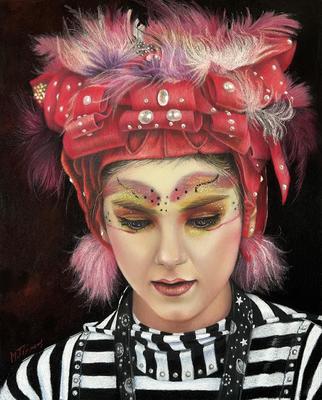 MARIE TIPPETS - THE LITTLE PERFORMER - PASTEL - 20 x 16