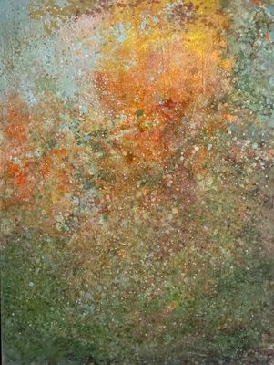 KELLY VISS - COURT STUDY IN VIVID HUES - OIL ON CANVAS - 30 X 40