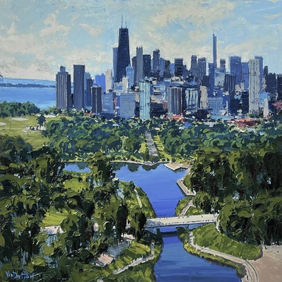 KIM VANDERHOEK - SKYHIGH IN CHICAGO - 19.75 x 19.75