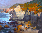 JIM WODARK - GARRAPATA CLIFFS - OIL ON CANVAS - 30 X 24