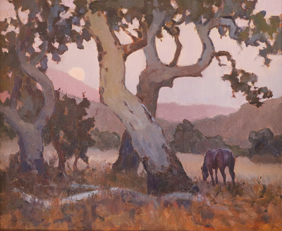 JIM WODARK - SYCAMORE TWILIGHT - OIL - 24 X 20