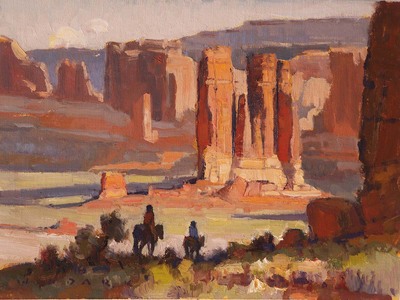 JIM WODARK - CASTLE VALLEY - OIL ON LINEN - 9 X 12