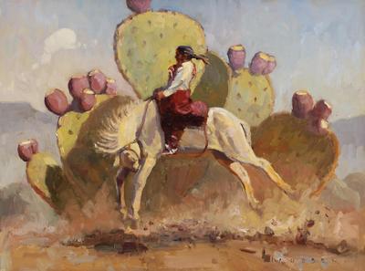 JIM WODARK - PRICKLY PEAR HOP - OIL - 16 x 12