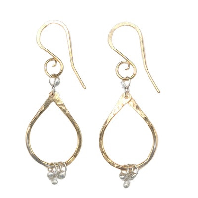 YED OMI - PETAL DROP EARRINGS - STERLING SILVER